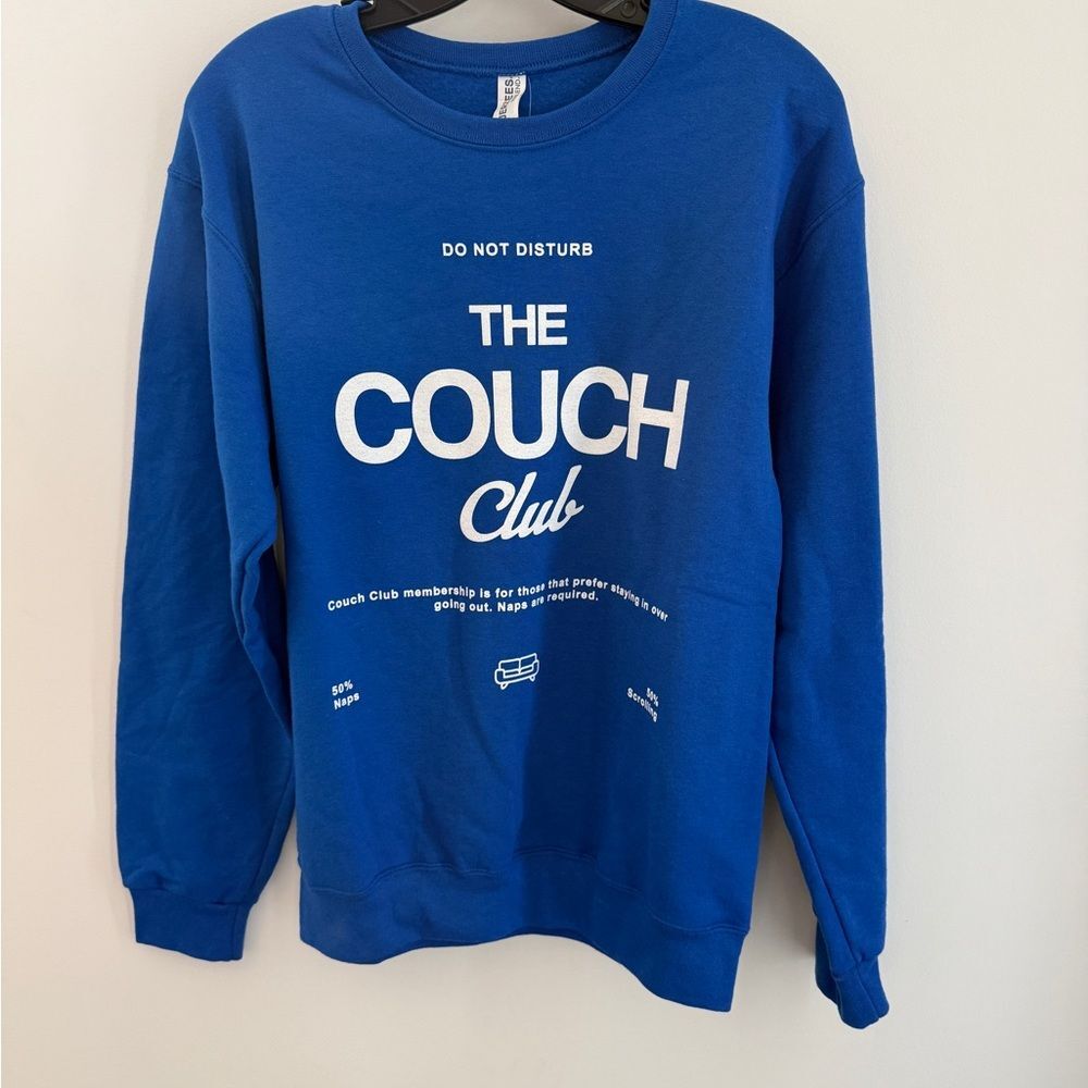 Couch Club Blue Crewneck Sweater